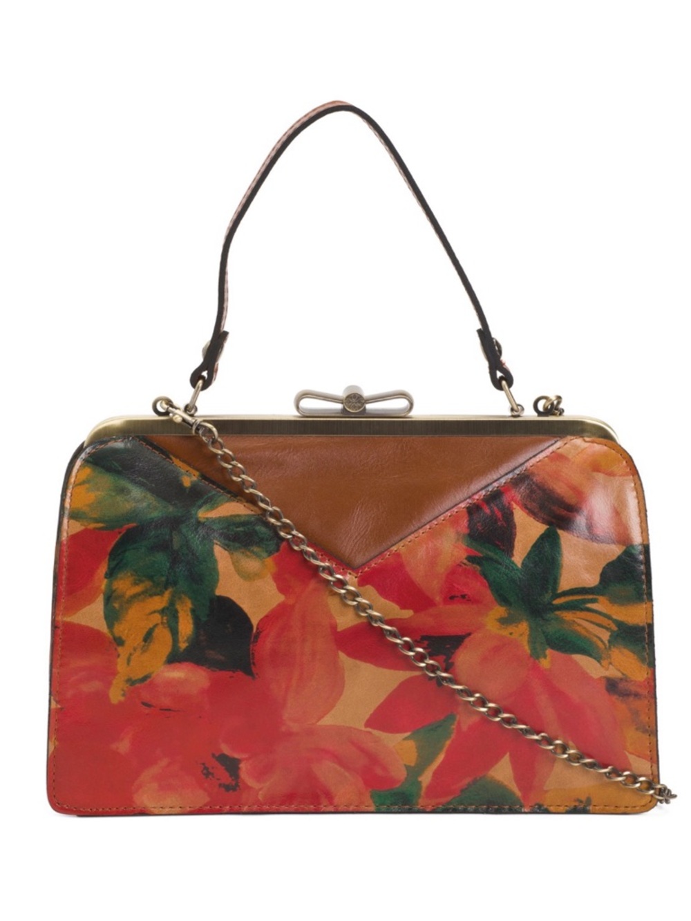PATRICIA NASH leather trikomo  shoulder bag with chain -Anniversary Collection